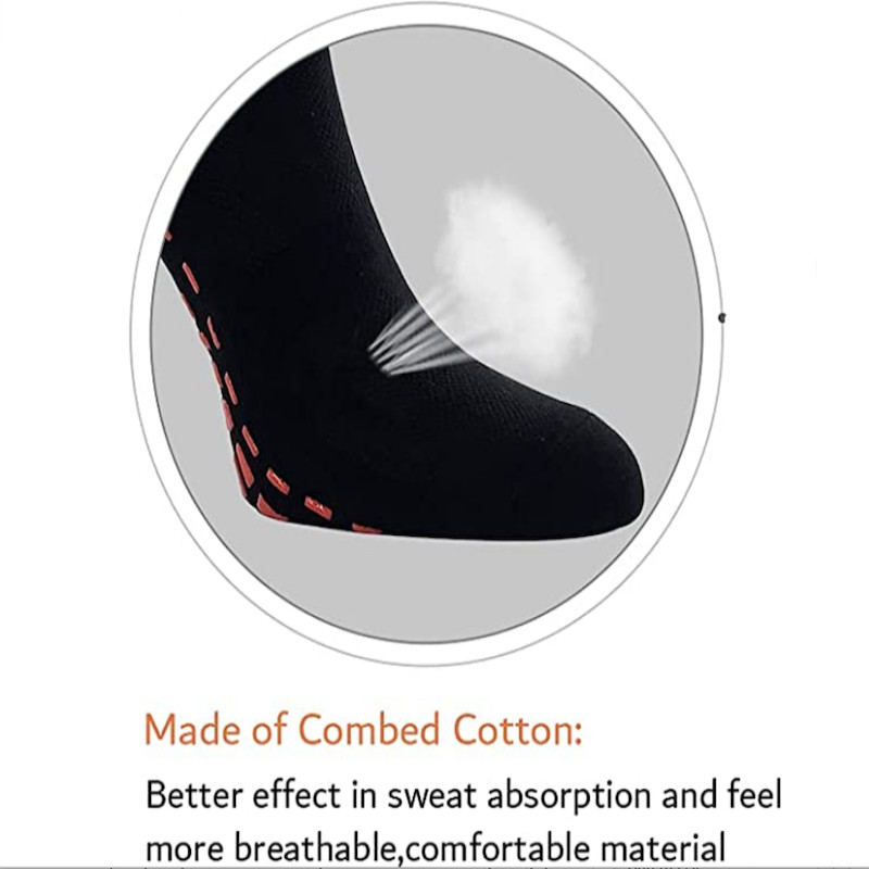 Black Trampoline 3Y- Adult Combed Cotton Socks Non Slip Toddlers, Kids, Adult, Anti Skid Socks
